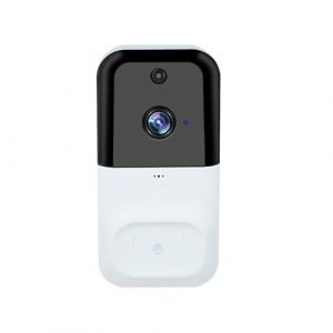 1080P Wireless WIFI Videocamera di sicurezza per campanello con visione notturna Audio bidirezionale con rilevamento del movimento PIR Accesso remoto con 3 batterie 18650