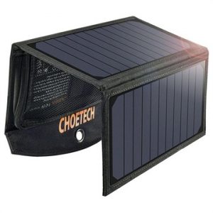 Choetech Dual-Port Pannello Solare Pieghevole - 19W - Nero