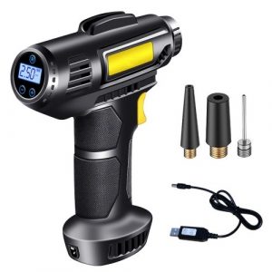 Gonfiatore per pneumatici 4000mAh Pompa per bicicletta a batteria portatile elettrica Compressore d'aria ricaricabile portatile con display digitale per palloni e gonfiabili per moto da auto
