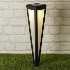 HI Lampione Solare a LED per Esterni 58 cm Nero