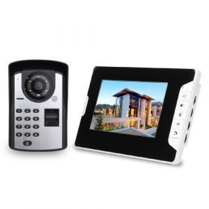 Monitor da 7 pollici con impronta digitale Password Telecomando Videocamera HD Videocitofono Campanello Citofono Sblocco wireless