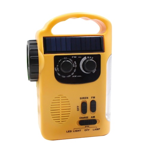 Radio manuale a energia solare ad uso multiplo