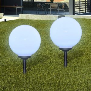 vidaXL Lampione Solare a LED da Giardino 30 cm 2 pz con Picchetto