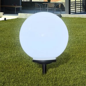 vidaXL Lampione Solare a LED da Giardino Rotondo 40 cm con Picchetto
