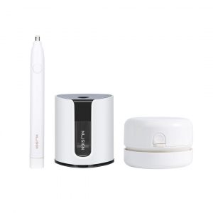 [Da XM] NUSIGN NSYP002 Set di cancelleria 4 pezzi Temperamatite elettrico Gomma elettrica Set di aspirapolvere Materiale