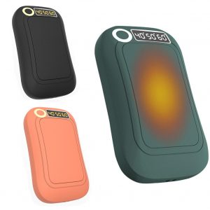 IPRee® 10000mAh USB Scaldamani Elettrico Ricaricabile Power Bank con Luce Led Doppio Lato Calore Scaldamani Portatile Pe