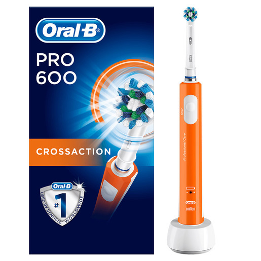 Oral-B PRO Spazzolino elettrico ricaricabile 600 CrossAction Orange Ed