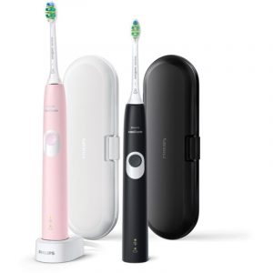Philips Sonicare ProtectiveClean 4300 HX6800/35 spazzolino sonico elettrico. 2 corpi Black and Pink