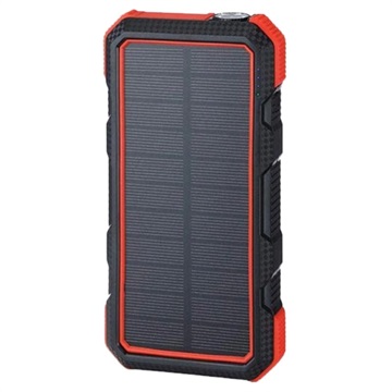 Power Bank Solare/Caricabatterie Wireless Resistente all’Acqua – 20000mAh – Rosso