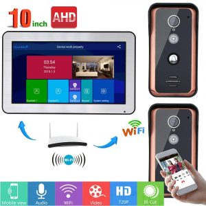 Sistema di citofono campanello videocitofono ENNIO WIFI cablato con IR-CUT AHD 720P 2 X cablato fotografica visione nott