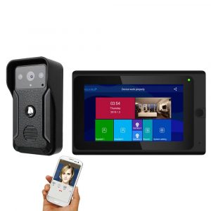 Sistema di citofono campanello videocitofono WIFI wireless 7 pollici ENNIO con cablaggio HD 1080P Wired fotografica Visi