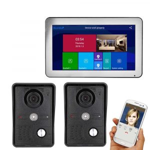 Sistema di citofono campanello videocitofono wireless ENNIO 10 pollici Wifi con 2 pezzi HD 1080P cablato fotografica vis