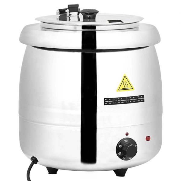 vidaXL Bollitore Zuppiera Elettrico in Acciaio Inossidabile 10 L