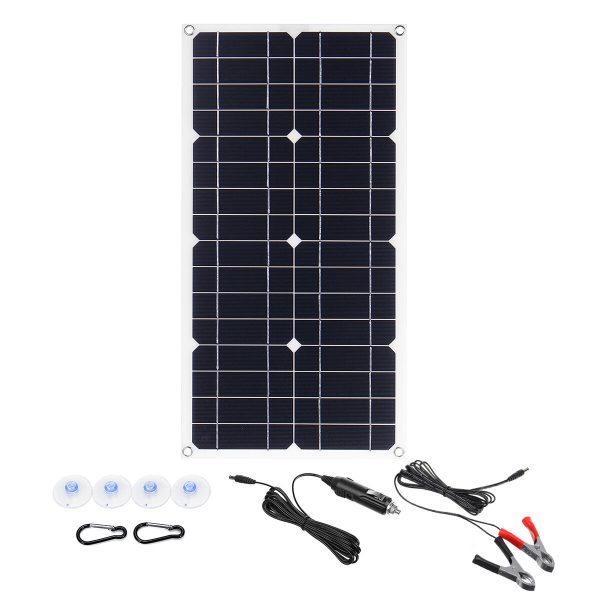 100W 18V Mono solare Pannello USB 12V/5V DC Monocristallino Flessibile solare Caricabatterie Per Auto Camper Barca Batte