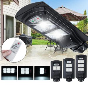 108/216/324 LED solare Lampione PIR Sensore di movimento lampada Parete con remoto