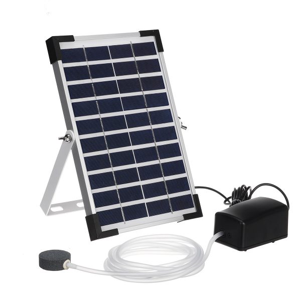 10V 5W solare Pannello Serbatoio di pesce Ossigenatore Acquario Ossigeno Aeratore Stagno TORCIA Pompa dellaria con