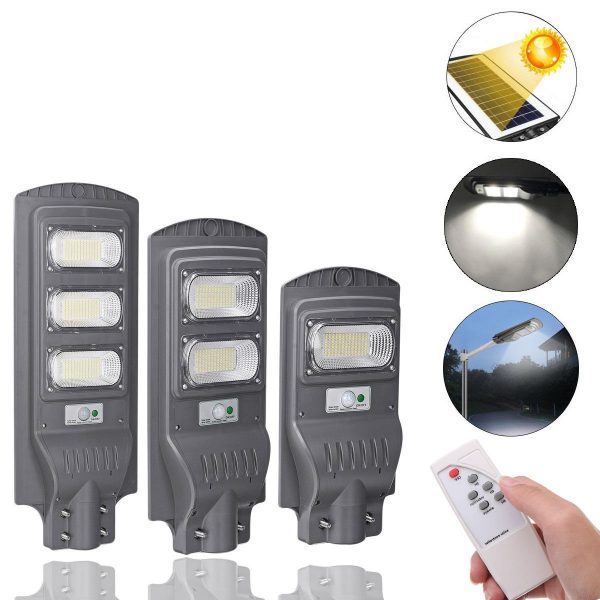117/234/351 LED solare Wall Street Light PIR Sensore di movimento esterno lampada con controller remoto