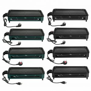 1500W 110V/220V Grill elettrico antiaderente per interni senza fumo Griglie per barbecue portatili con ricette, riscalda