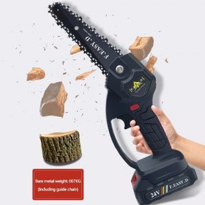 24V Due batterie Mini portatile Spazzola Elettrica Motosega Ricaricabile Potatura Motosega Registrazione Motosega elettrica Giardino domestico Ochard
