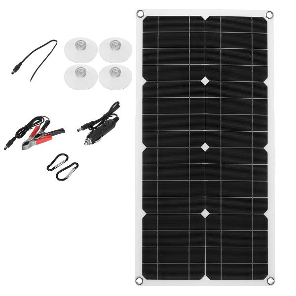 25W 18V Mono solare Pannello USB singolo 12V/5V DC Monocristallino flessibile solare Caricabatterie per auto camper barc
