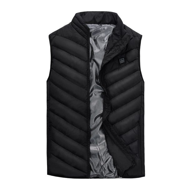 5 cuscinetti riscaldanti Giacca riscaldata con gilet elettrico USB Giacca riscaldante invernale per scaldacollo invernal
