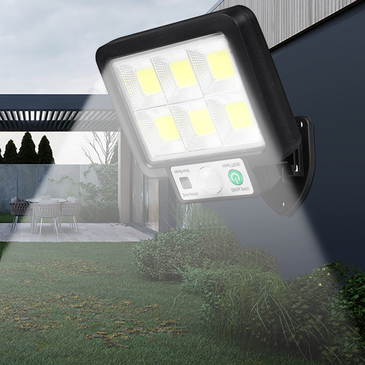 20 LED Solare Sensore PIR Movimento Sensore Luce Esterno Giardino Luci a muro di sicurezza 