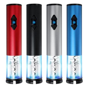 Apribottiglie con apribottiglie elettrico leggero portatile durevole automatico in acciaio inossidabile a luce blu