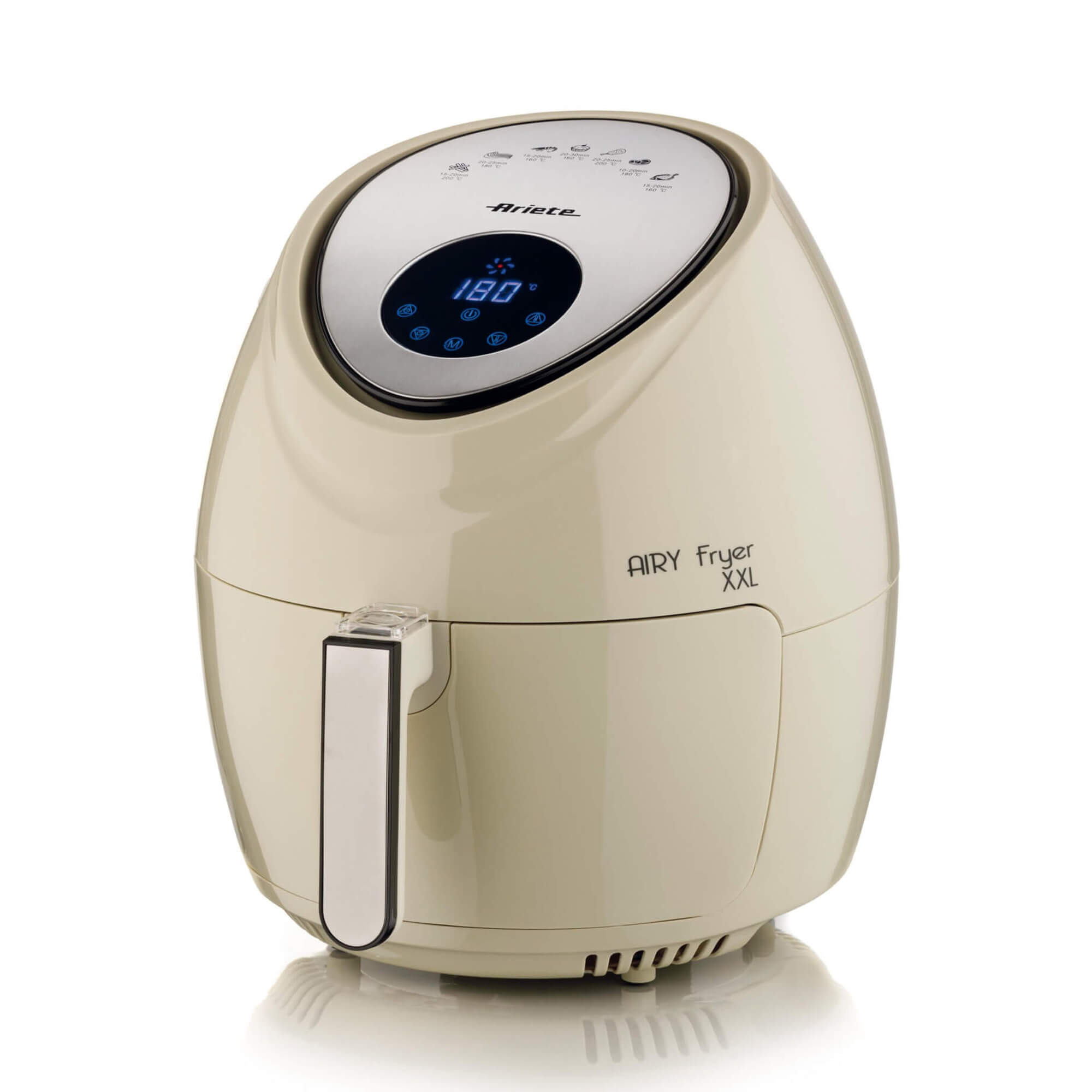 Ariete 4618 Airy Fryer XXL – Friggitrice ad Aria – Frigge 2,5 kg di Patatine Fritte – 5,5 Litri – Cottura Senza Olio e Grassi – 1800 Watt – Beige