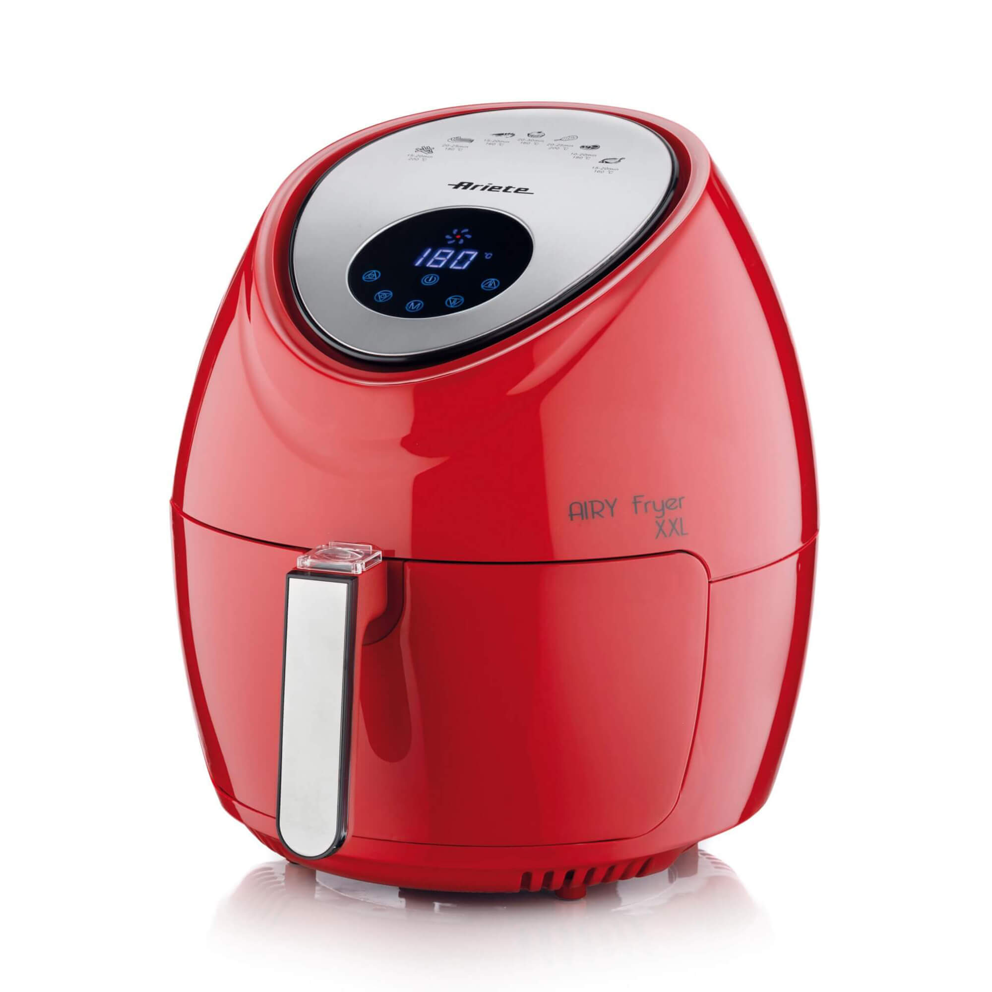 Ariete 4618 Airy Fryer XXL – Friggitrice ad Aria – Frigge 2,5 kg di Patatine Fritte – 5,5 Litri – Cottura Senza Olio e Grassi – 1800 Watt – Rosso