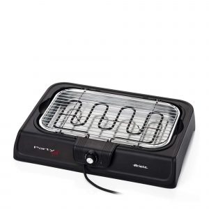 Ariete 723 Party Grill - barbecue elettrico. Potenza 2000W. Cottura lenta e rapida. Per carne, verdura e pesce. Dotata di vassoi raccogli grasso. Doppia griglia