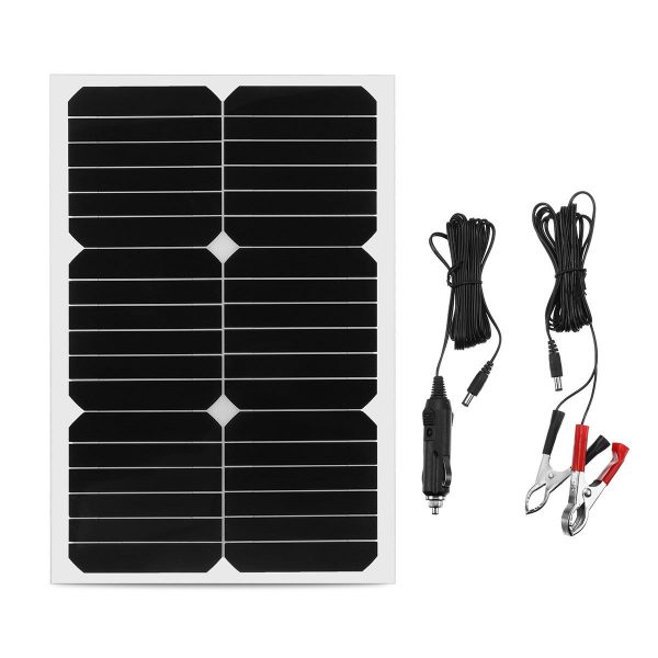 Caricabatteria da pannello solare semi-flessibile 20W 12V mono-flessibile Batteria per w / caricabatteria per auto