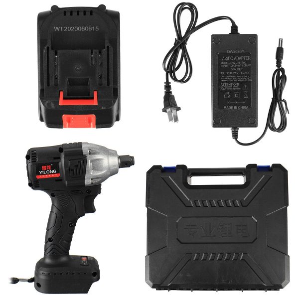 Chiave elettrica senza spazzole a batteria da 100-240 V 21 V Avvitatore a impulsi 600 Nm Ricarica da 20000 mAh