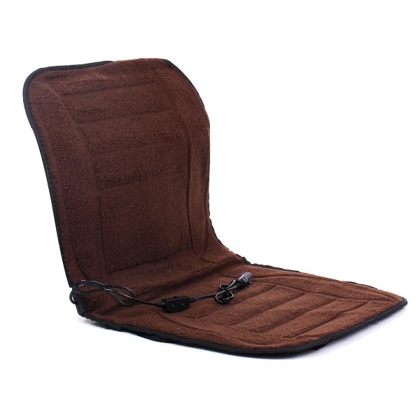 Cuscino per sedile riscaldante invernale con cuscino elettrico per auto elettrico singolo in peluche 12v
