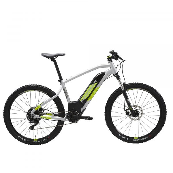 Decathlon | Mtb elettrica a pedalata assistita E-BIKE ROCKRIDER E-ST 520 grigio-giallo 27,5" | Rockrider