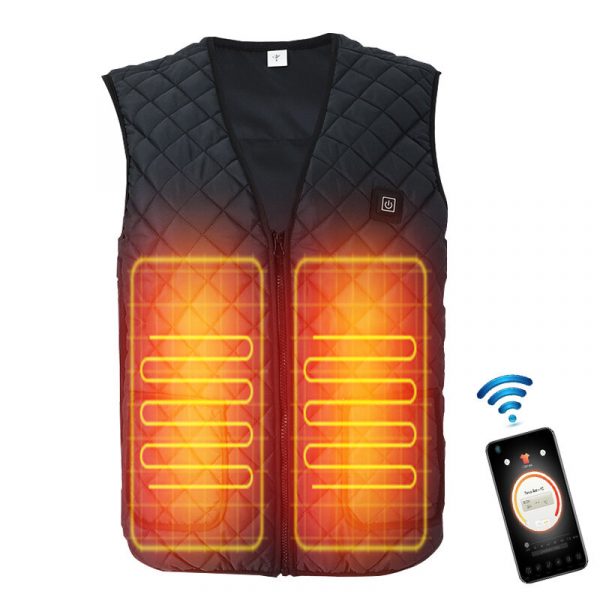 Elettrico 5 marce Gilet riscaldato Uomo Donna Giacca riscaldamento rapido Abbigliamento Controllo APP