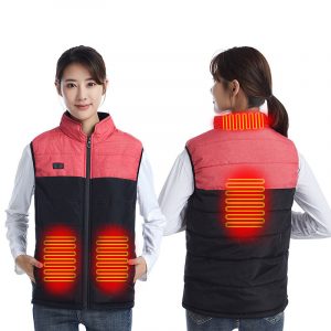 Gilet elettrico intelligente da donna con riscaldamento a quattro zone, gilet riscaldato leggero invernale antivento cal