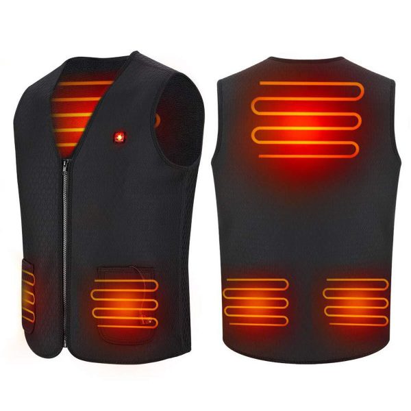 Gilet riscaldato elettrico 3 modalità Giacca riscaldante invernale calda ricaricabile USB regolabile lavabile allap