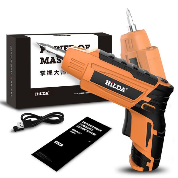 HILDA 4.2V elettrico al litio cacciavite al litio Batteria cacciavite con impugnatura snodabile