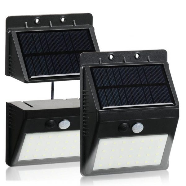 Impermeabile 28 LED solare PIR Sicurezza sensore di movimento lampada Lampada da parete separabile per giardino esterno