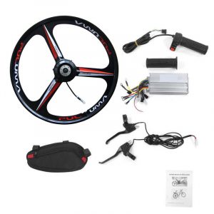 Kit mozzo motore ruota posteriore 500W 48V 26 "Kit conversione bici elettrica con controller Leve freno E Manopole accel