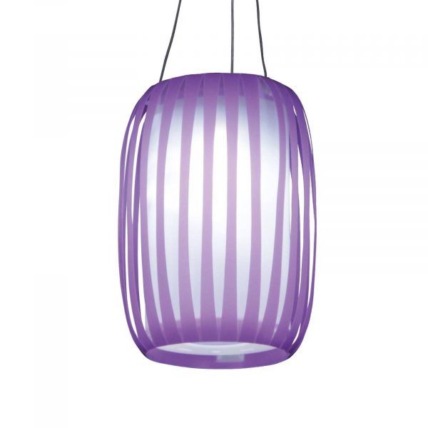 Lampada LED solare Lilja a forma di lampione lilla