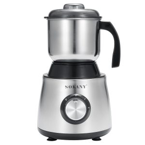 Macinacaffè elettrico SOKANY 500W Chicchi Spezie Noci Semi Rettificatrice 2 Ingranaggi