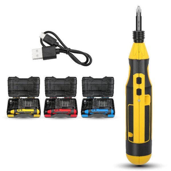 Mini Electric 4V cacciavite Set Lithium Batteria USB Ricaricabile cacciavite Bit Set 1/4 Torque Power Trapano a batteria