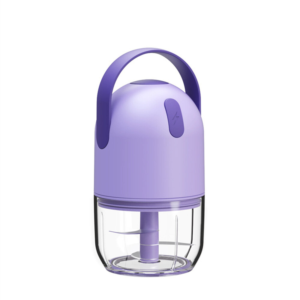 Nachar Mini tritatutto robot da cucina con base antiscivolo ricaricabile USB per tagliare la cipolla allaglio verde, 100 ml/250 ml facile da pulire tritatutto elettrico con design a un pulsante 