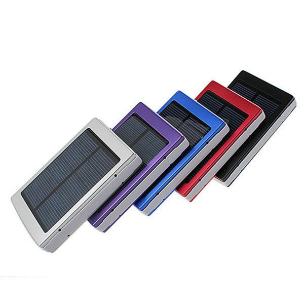 Portable solare Panel Dual USB External Mobile Batteria Caricabatteria da batteria per iPhone HTC