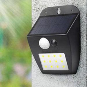 Solar Powered 12 LED PIR Lampada da parete con sensore di movimento Ourdoor Waterproof Garden Courtyard lampada 3 modali