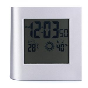 Solare Batteria Stazione meteorologica wireless Orologio Sensore di temperatura Misuratore di umidità Termometro