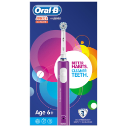 Spazzolino elettrico per bambini Oral-B Junior 6+ Viola Ricaricabile 1 Modalità spazzolamento