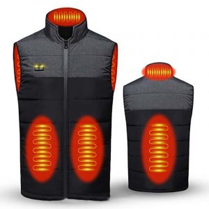 TENGOO Gilet Riscaldante Elettrico Senza Maniche Collare Del Basamento Unisex USB Riscaldato Addensare Caldo Doppio Inte