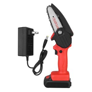 Taglierina per legno a motosega elettrica a batteria da 600 W 4 pollici Mini One Sega a mano Strumento per la lavorazion